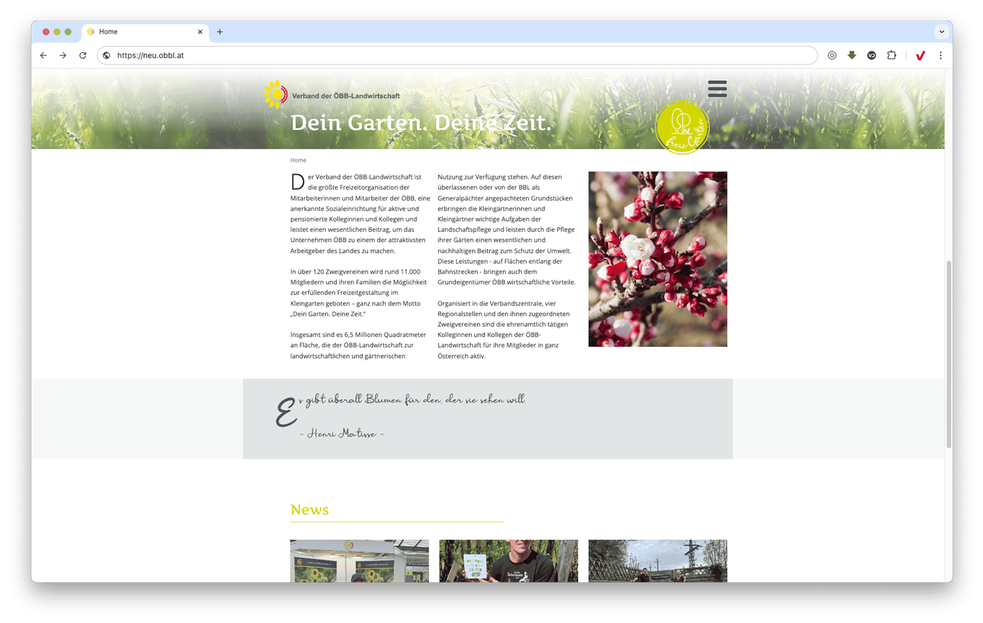 Screenshot www.obbl.at