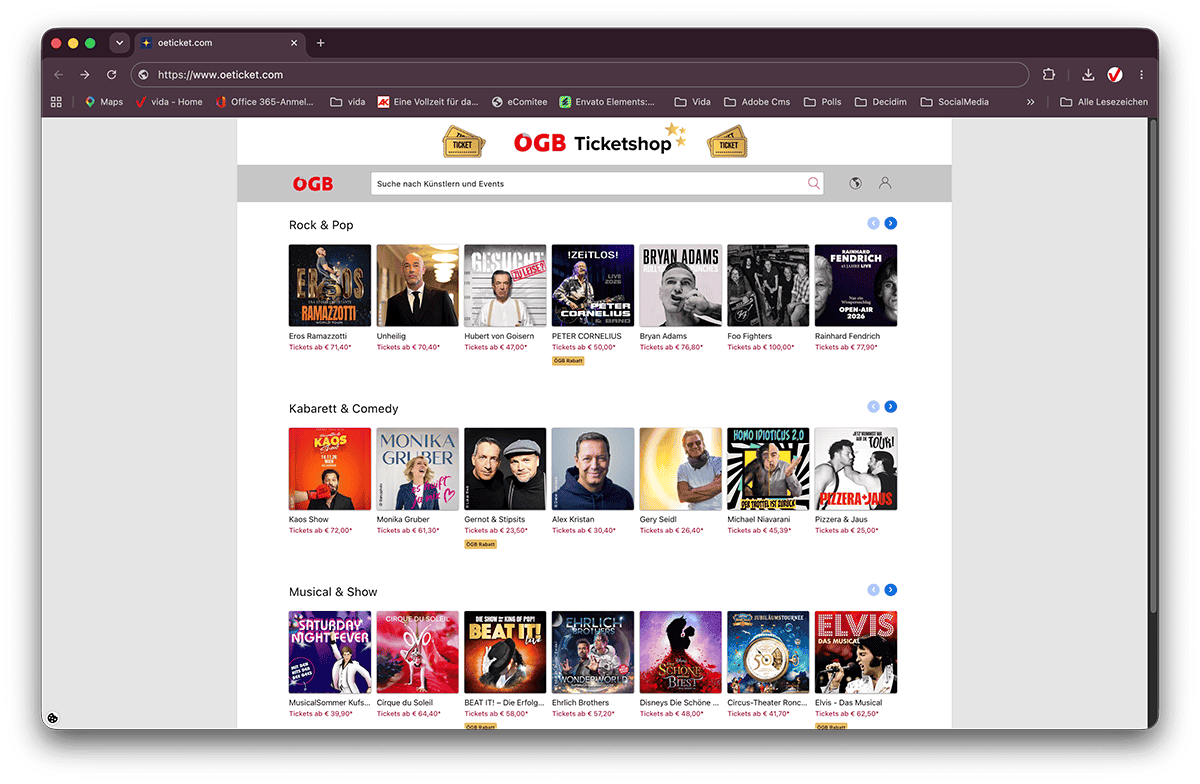 Screenshot ÖGB Ticketshop
