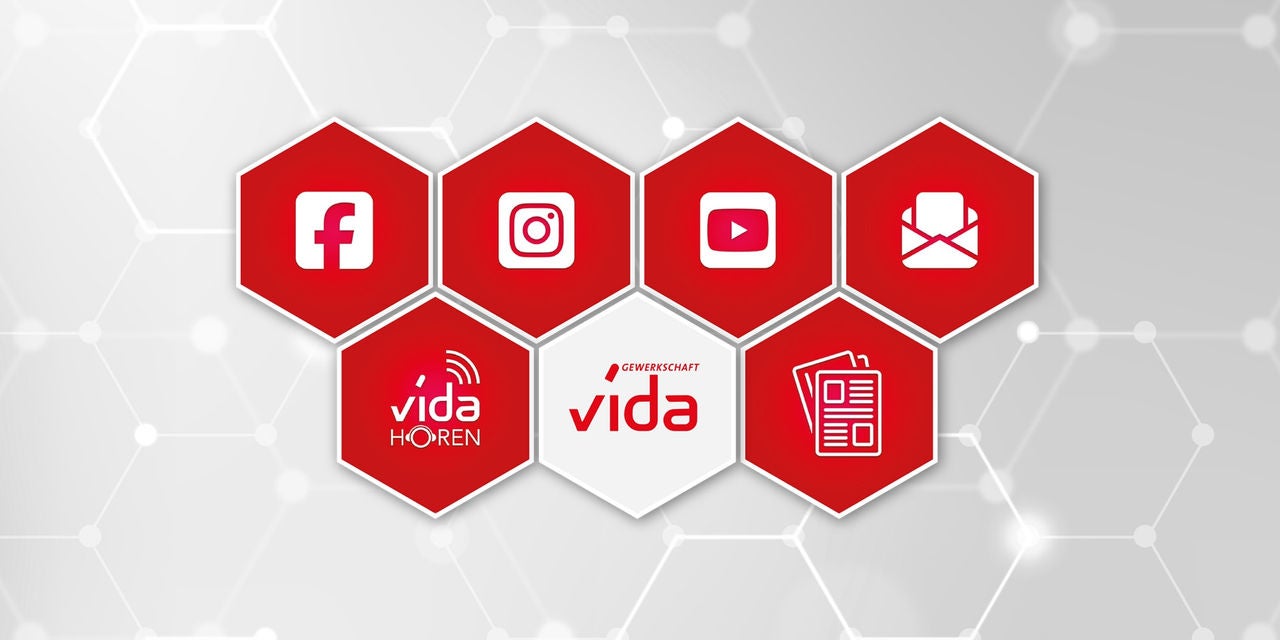 Graphic of the vida media channels