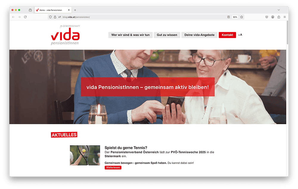 Screenshot von blog.vida.at/pensionisten