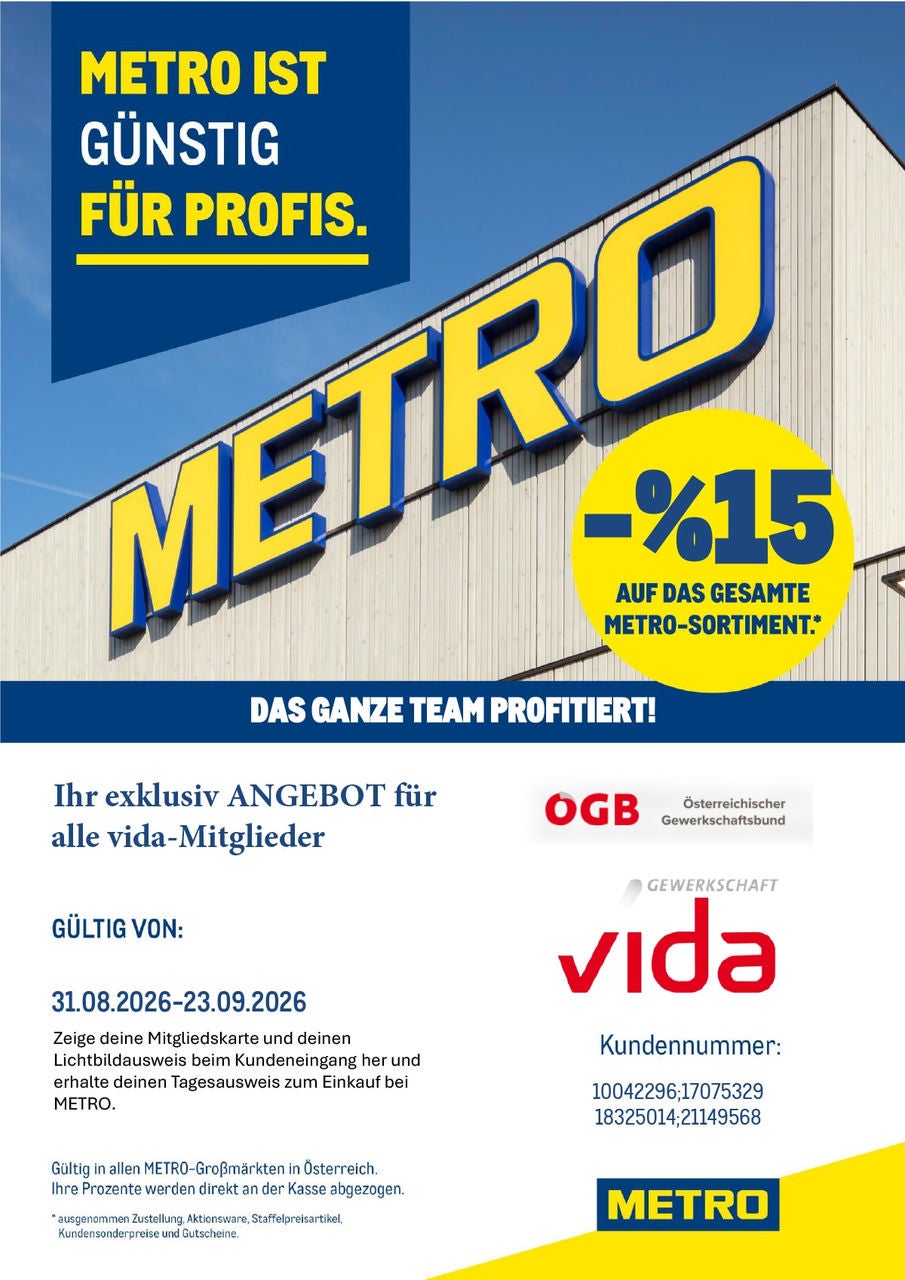 vida Metro Aktion 2026