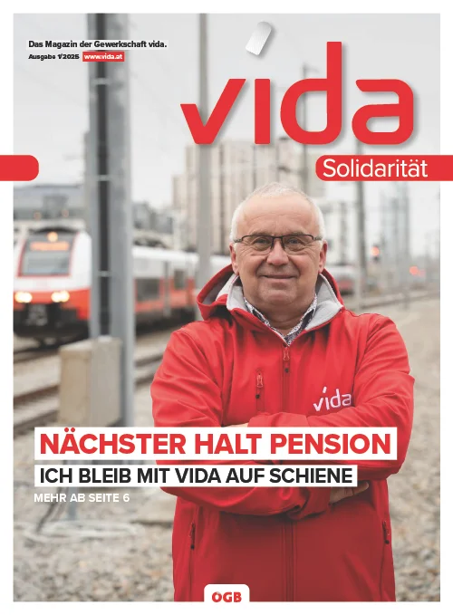 vida-Magazin 1/2025: Nächster Halt Pension