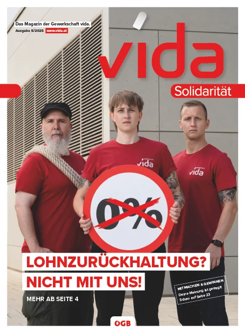vida-Magazin 5/2025: Lohnzurückhaltung? Nicht mit uns!