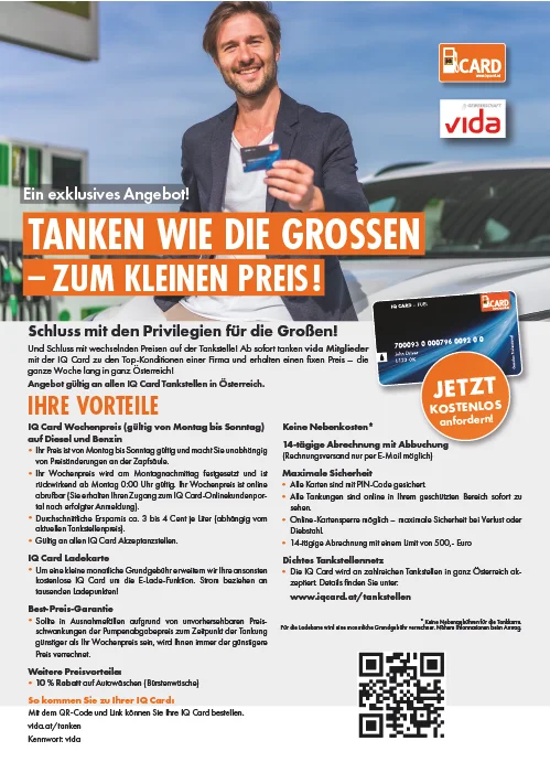 IQ Card - exklusives Angebot für vida-Mitglieder